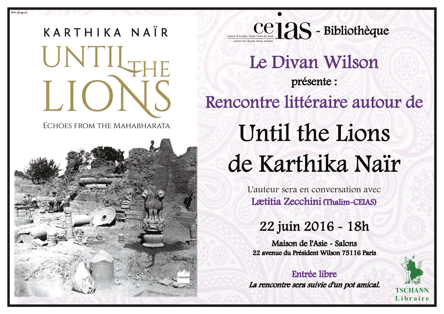 Rencontre littéraire autour de Until the Lions de Karthika Naïr